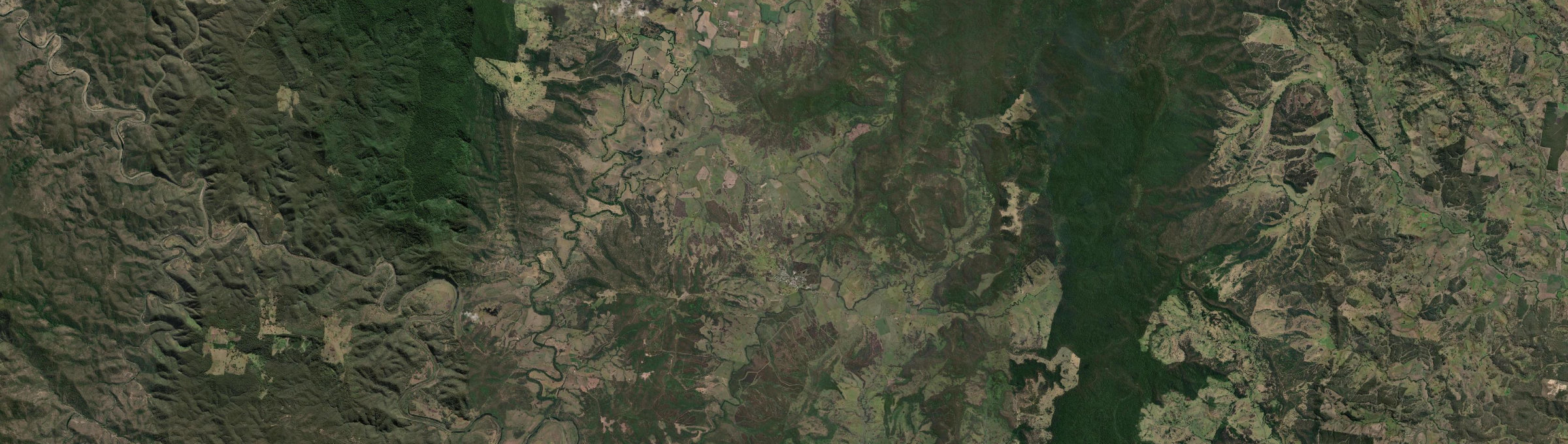 Aerial view of Bonalbo, NSW