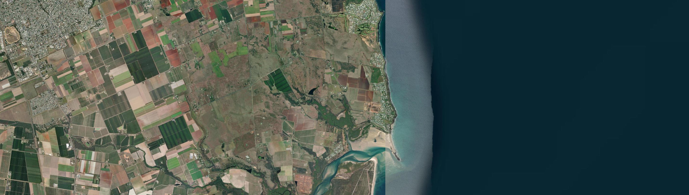 Aerial view of Elliott Heads, QLD
