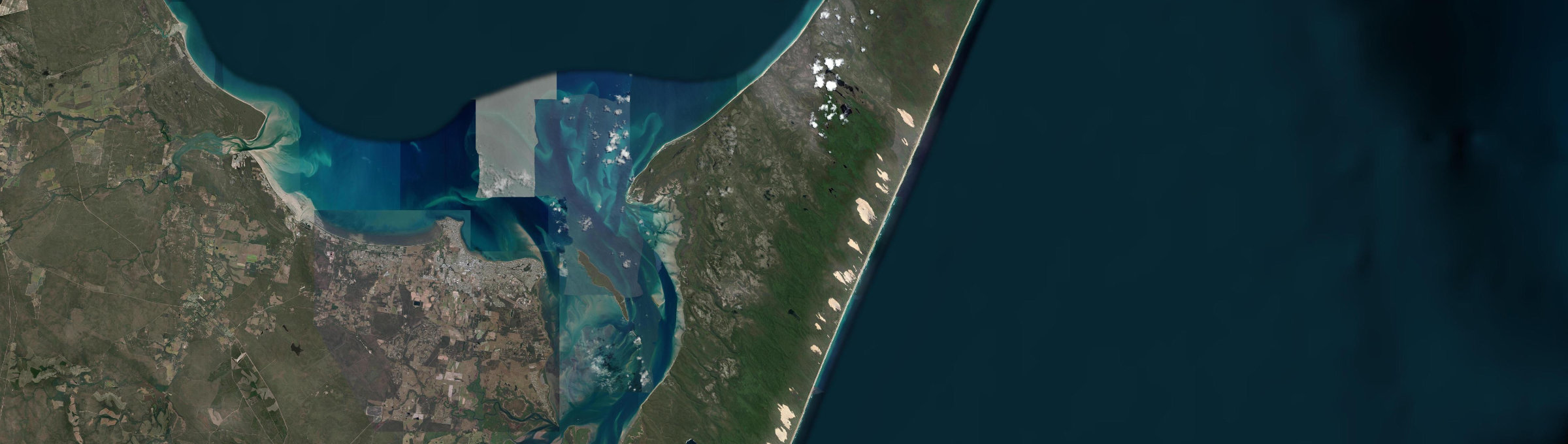 Aerial view of Fraser Island, QLD