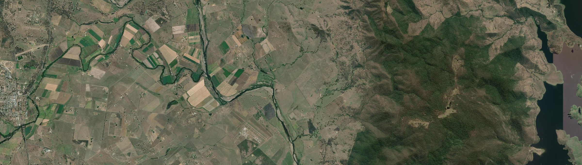 Aerial view of Lower Cressbrook, QLD