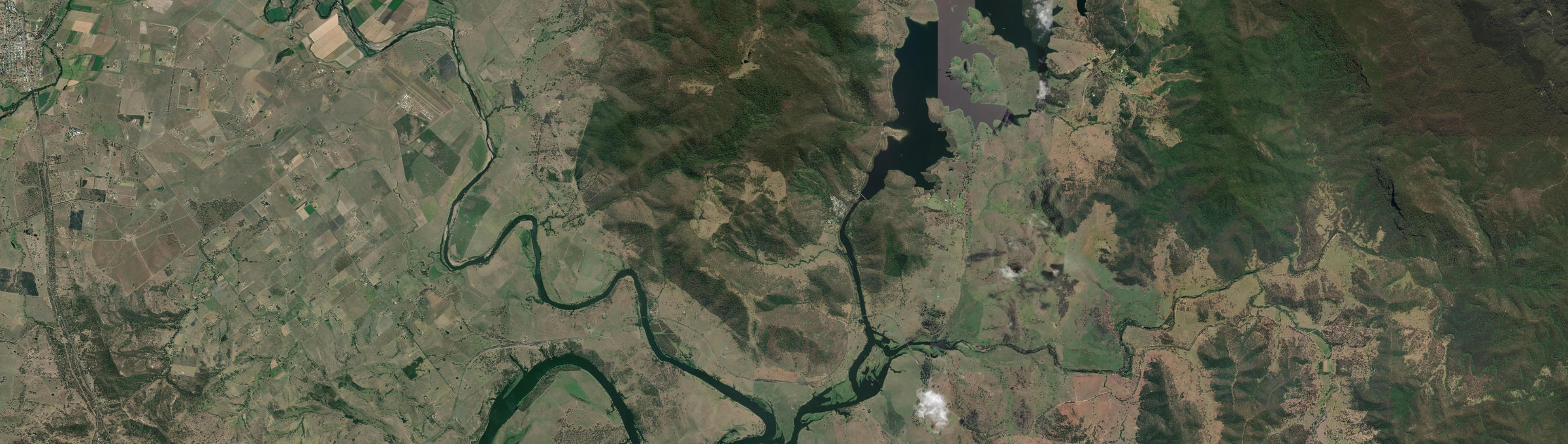 Aerial view of Somerset Dam, QLD