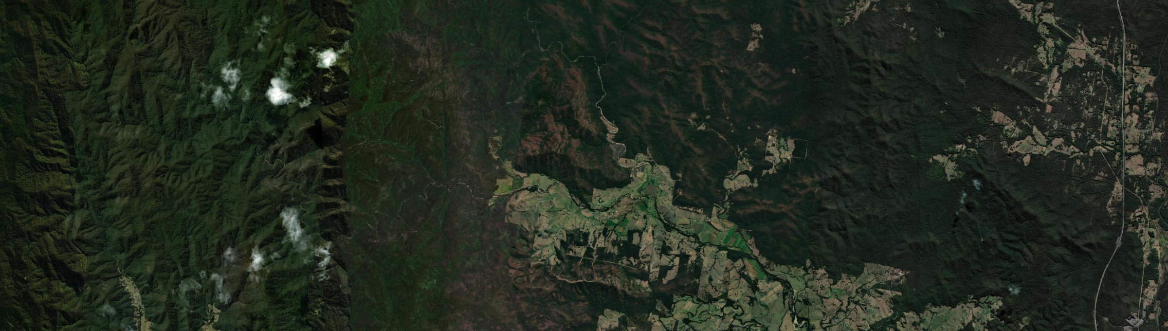 Aerial view of Upper Rollands Plains, NSW
