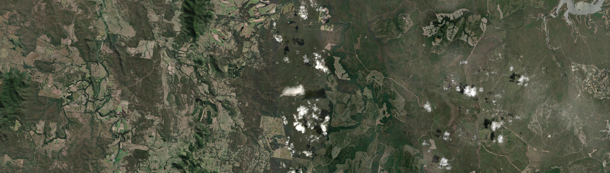 Aerial view of Bauple Forest, QLD