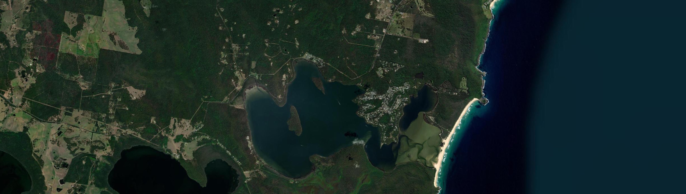 Aerial view of Smiths Lake, NSW