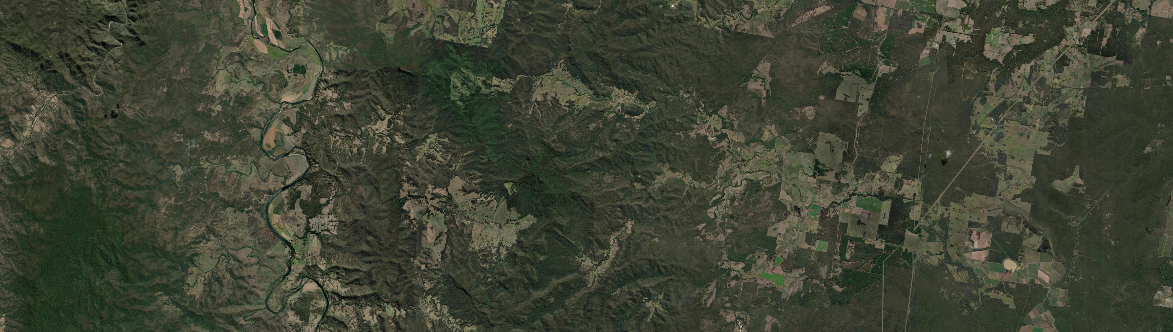 Aerial view of Busbys Flat, NSW