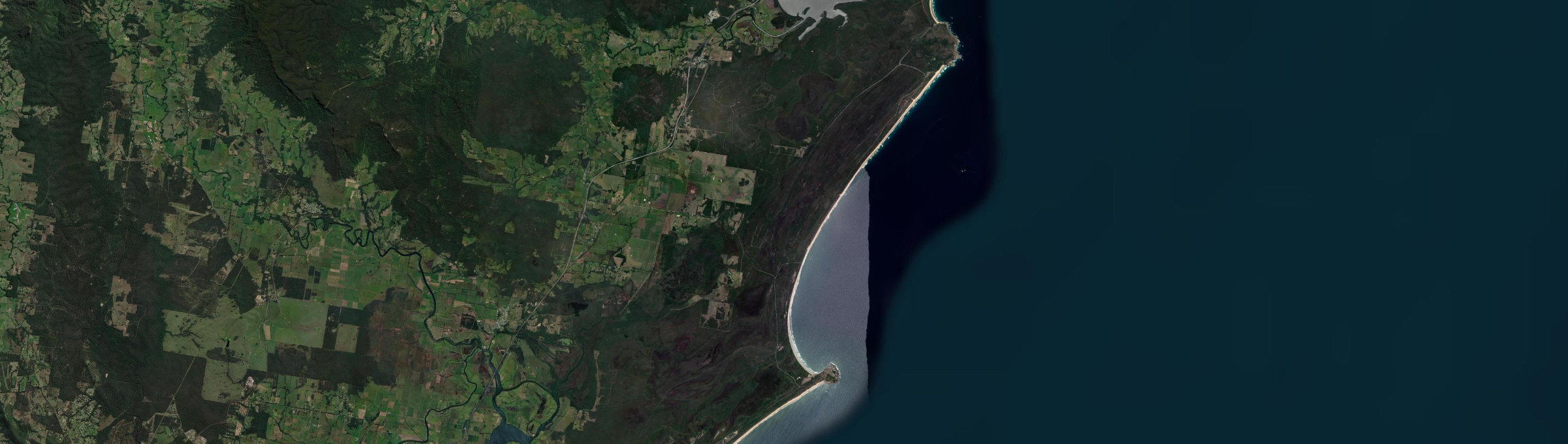 Aerial view of Crowdy Bay, NSW