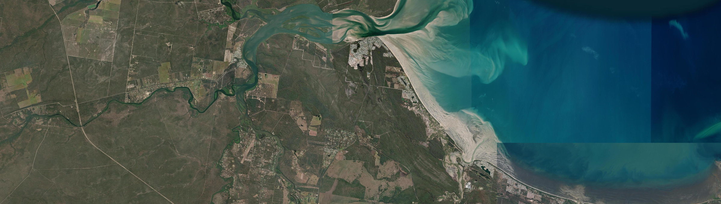 Aerial view of Burrum Heads, QLD