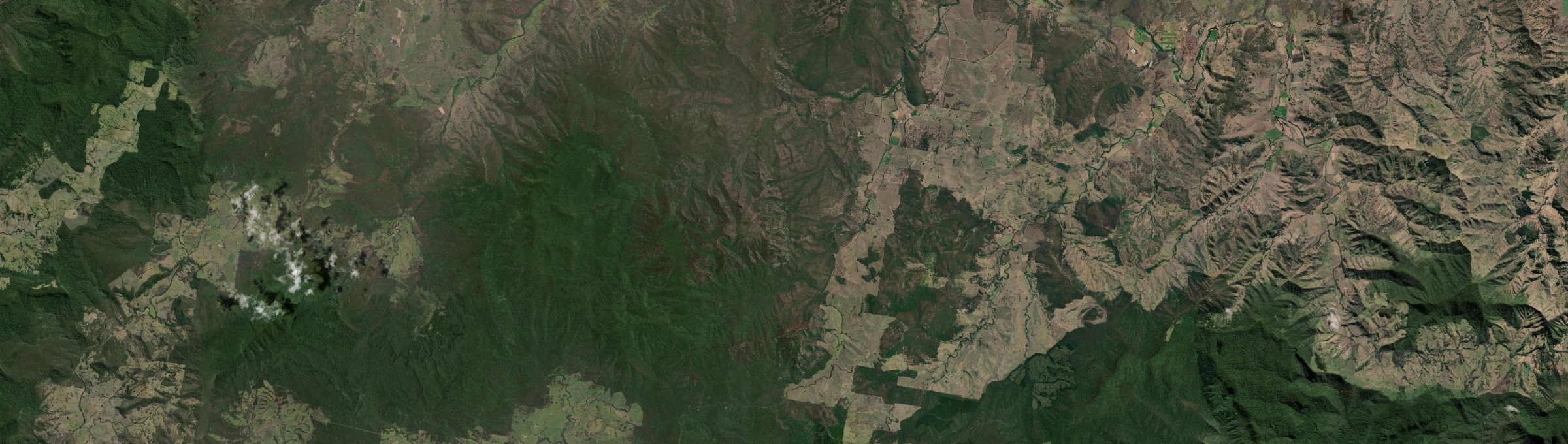 Aerial view of Mount Barney, QLD