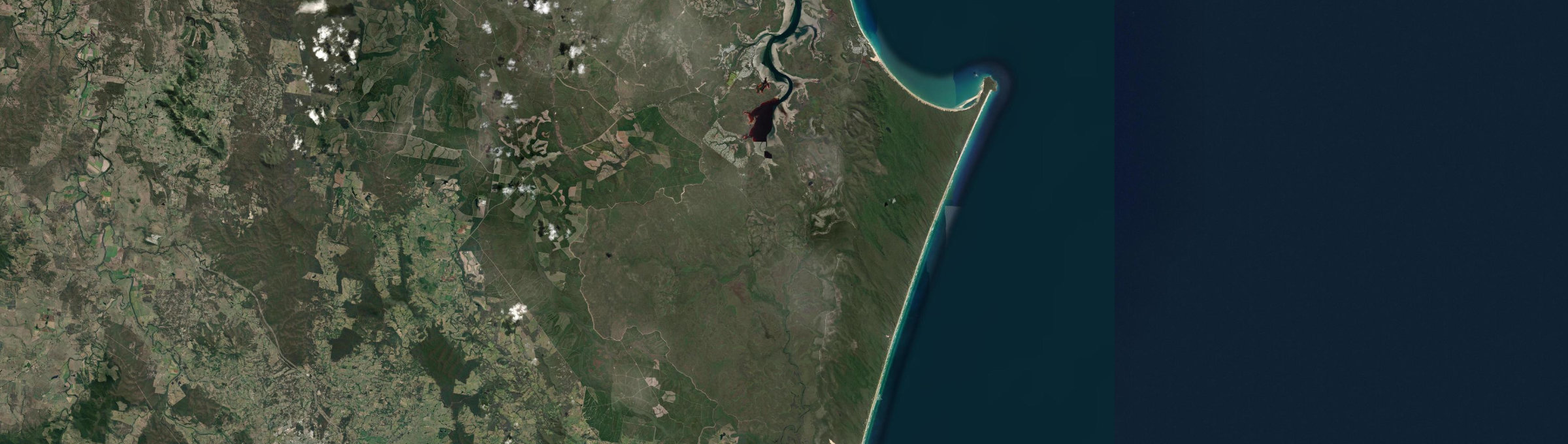Aerial view of Cooloola, QLD