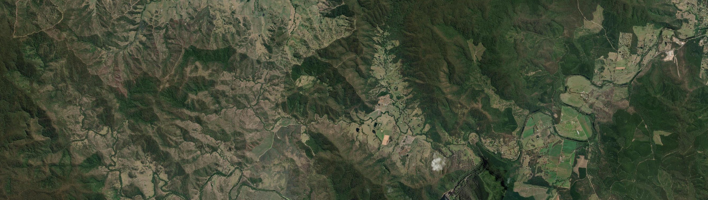 Aerial view of Bella Creek, QLD