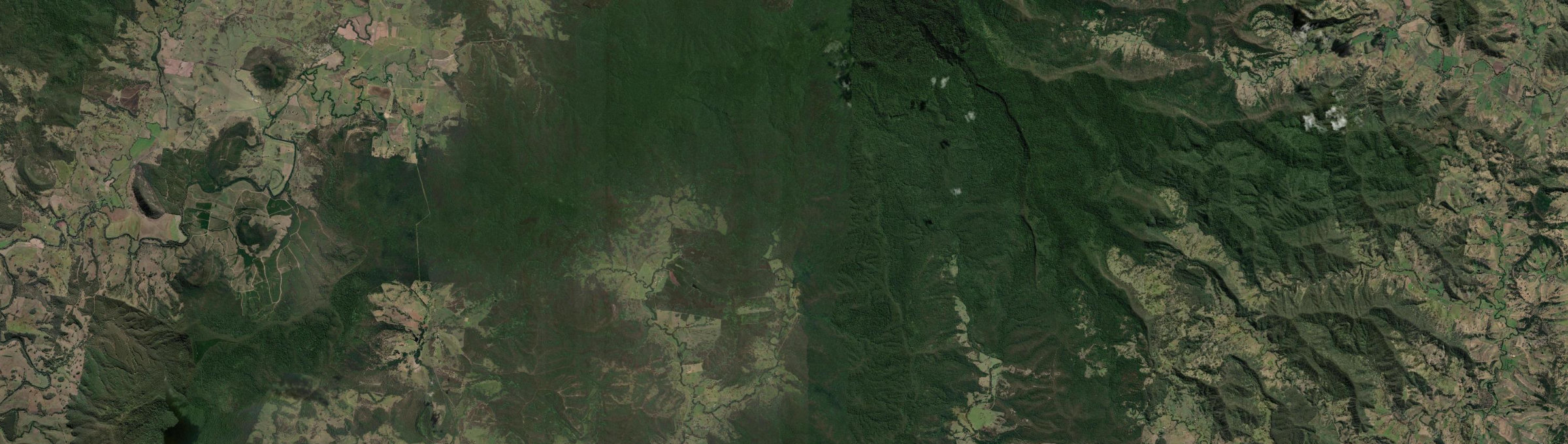 Aerial view of Upper Duck Creek, NSW