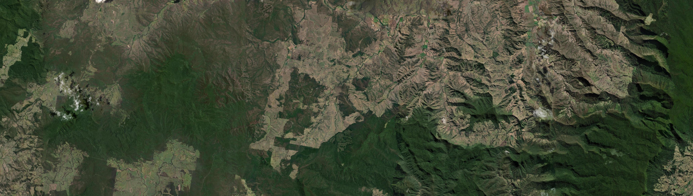 Aerial view of Palen Creek, QLD