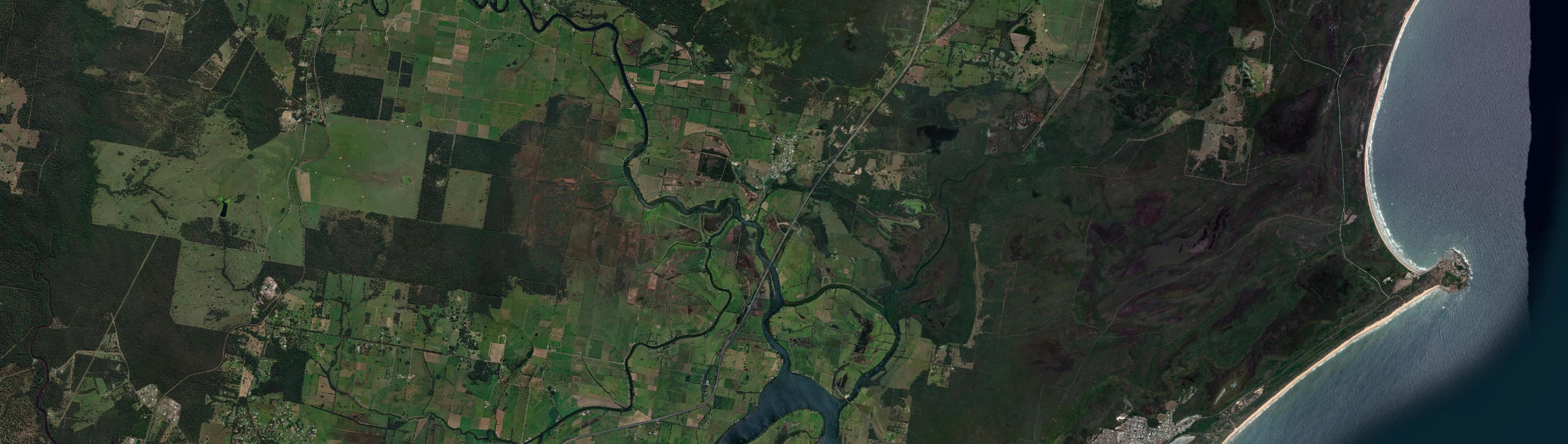 Aerial view of Coopernook, NSW