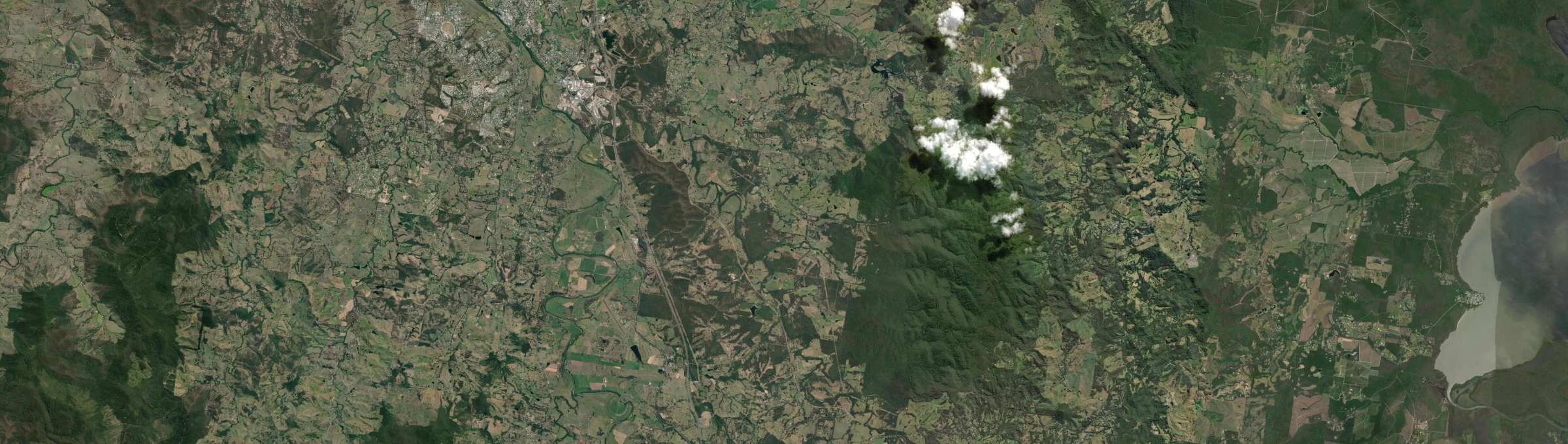 Aerial view of Mothar Mountain, QLD