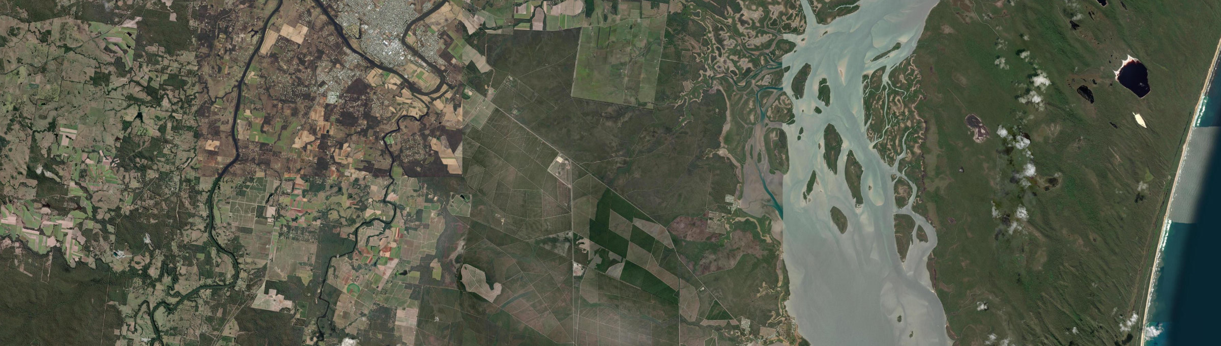 Aerial view of Boonooroo Plains, QLD