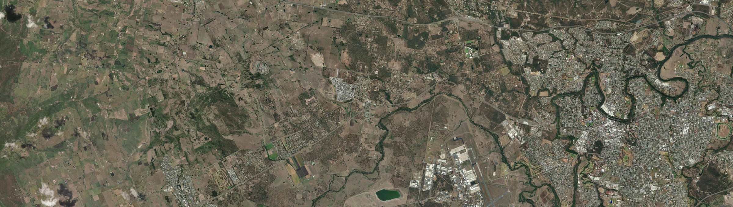 Aerial view of Walloon, QLD