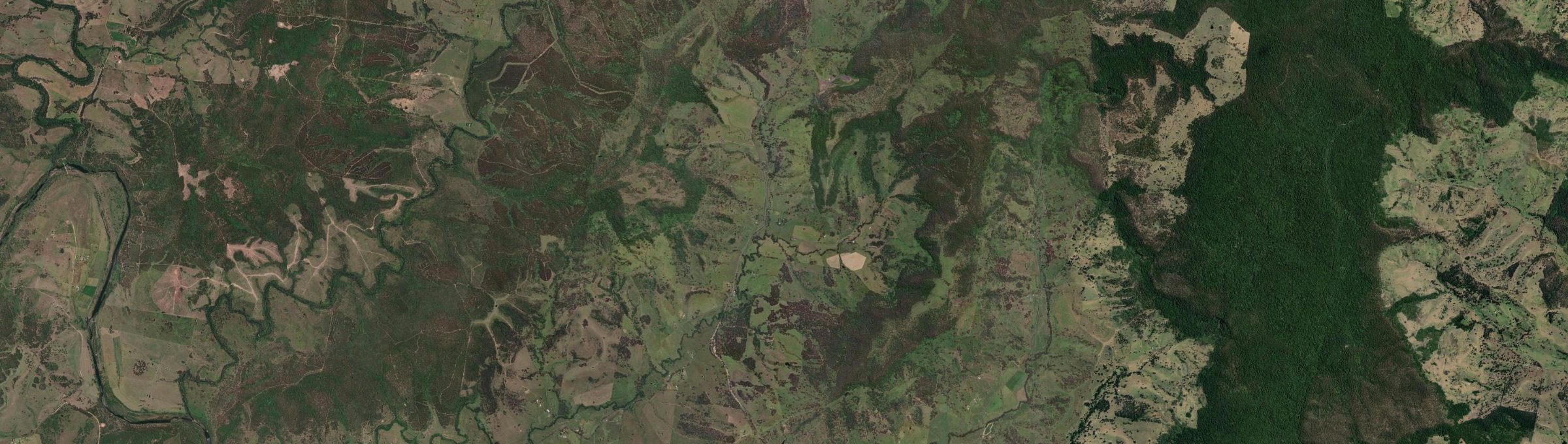 Aerial view of Bottle Creek, NSW