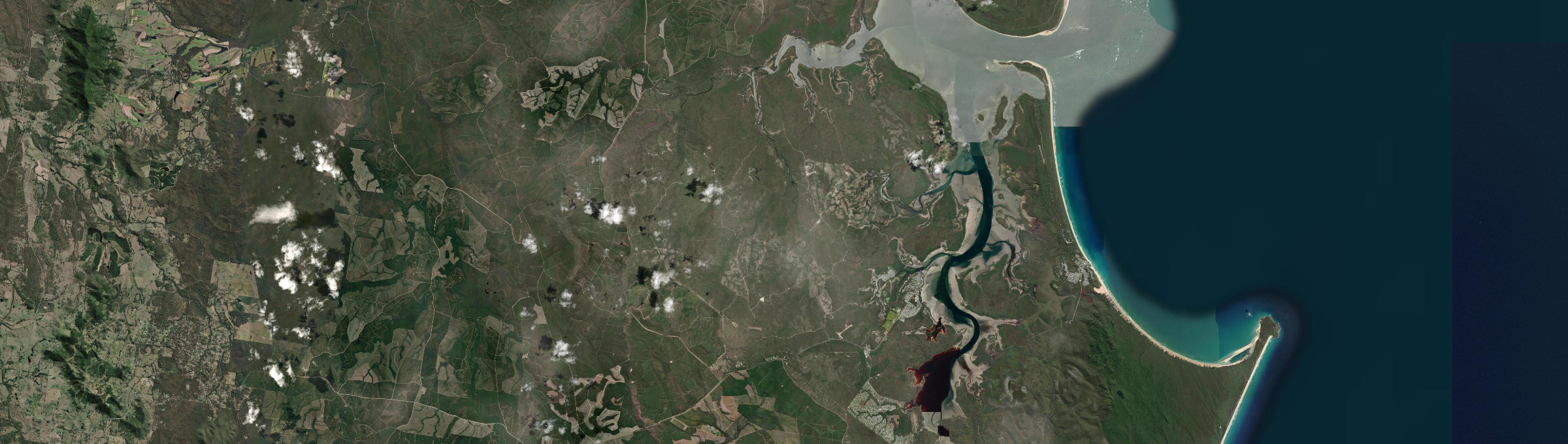 Aerial view of Tin Can Bay, QLD