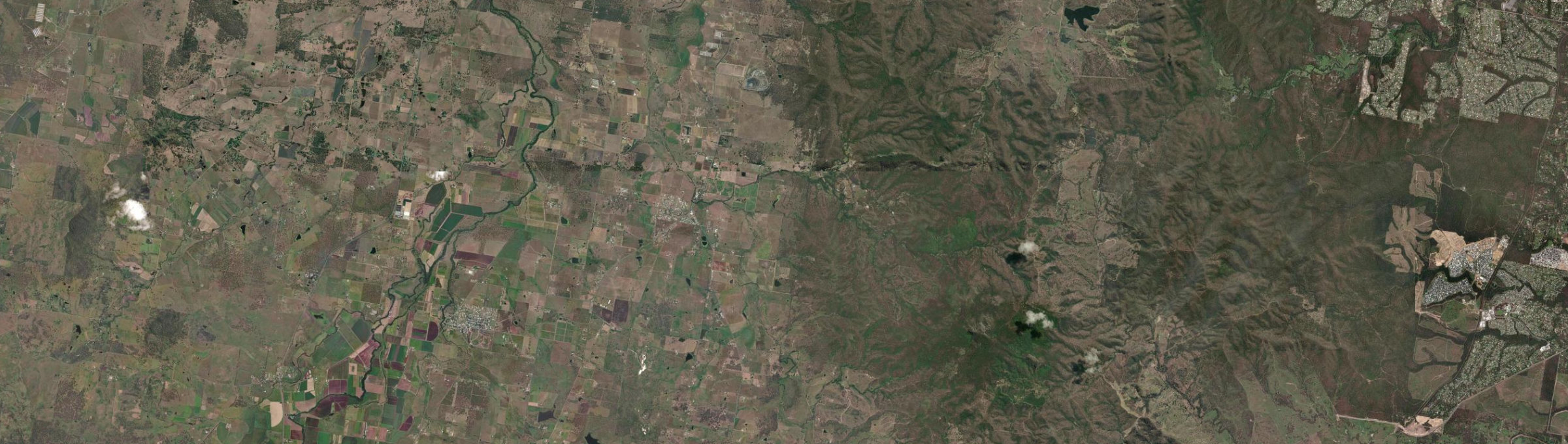 Aerial view of Peak Crossing, QLD