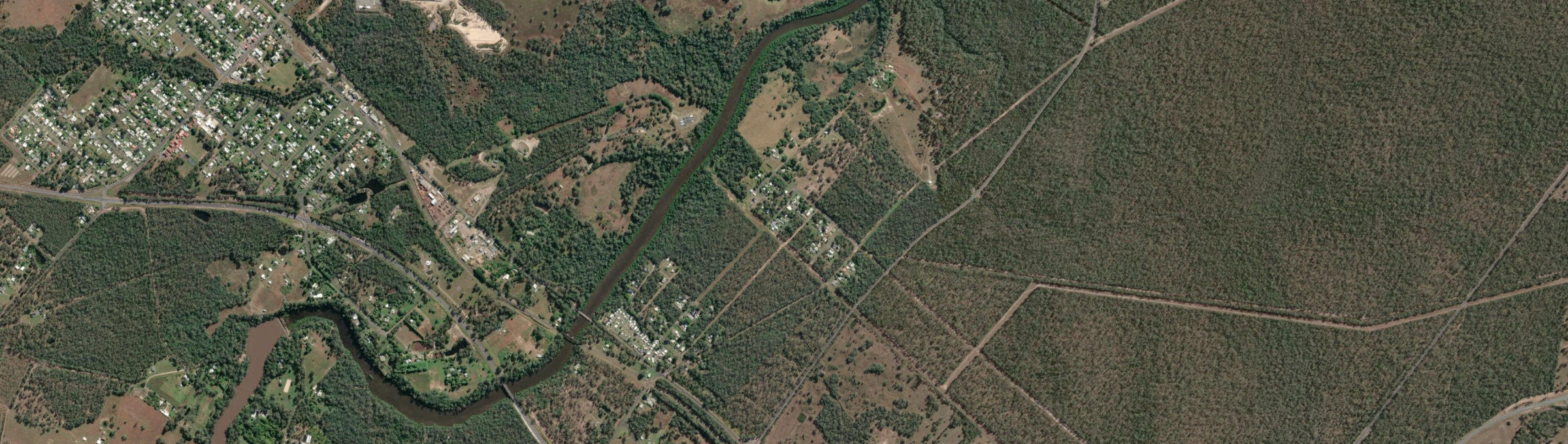 Aerial view of Burrum Town, QLD