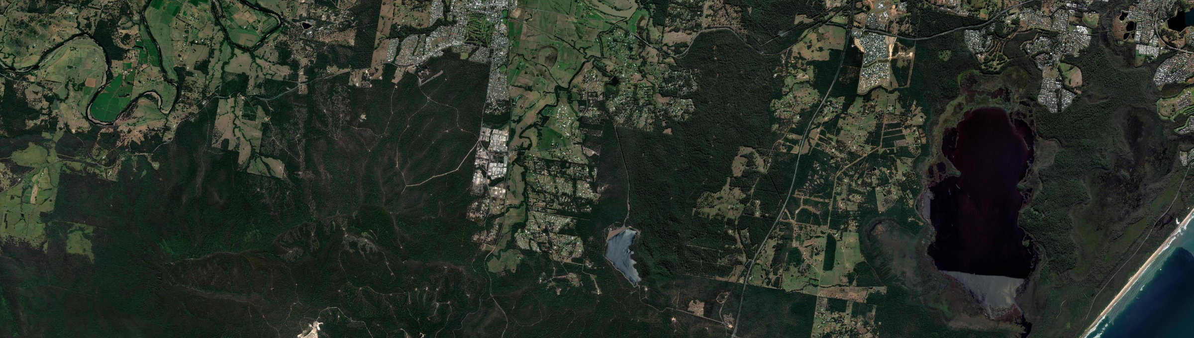 Aerial view of King Creek, NSW