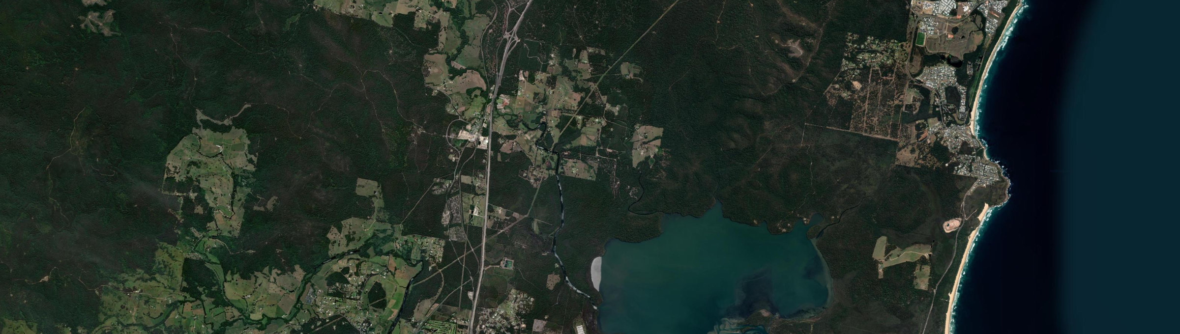 Aerial view of Bobs Creek, NSW