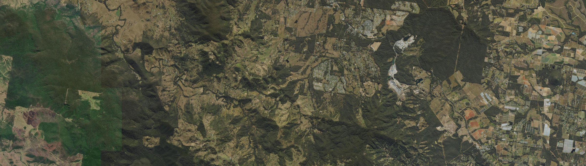 Aerial view of Delaneys Creek, QLD