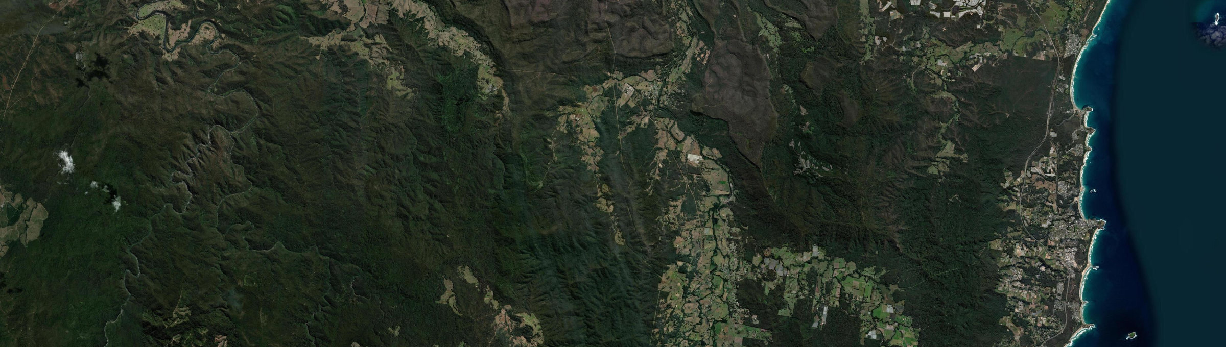 Aerial view of Glenreagh, NSW