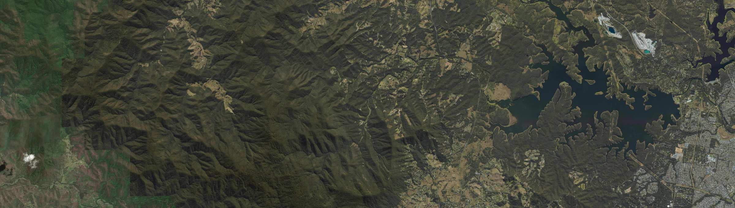 Aerial view of Kobble Creek, QLD
