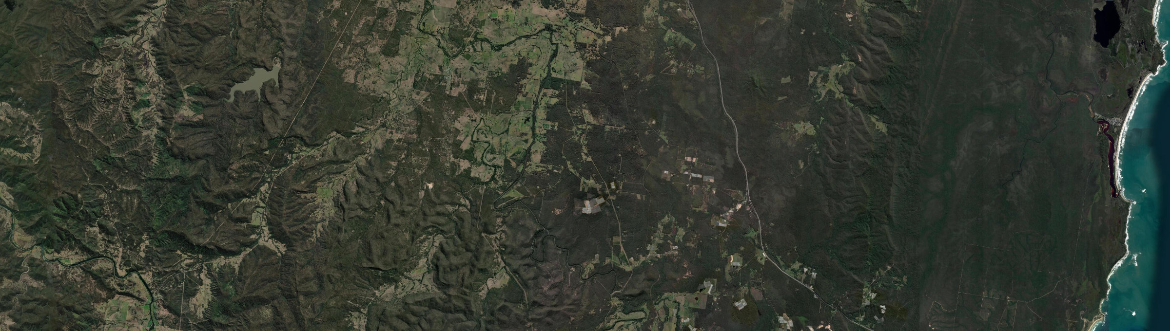 Aerial view of Lanitza, NSW