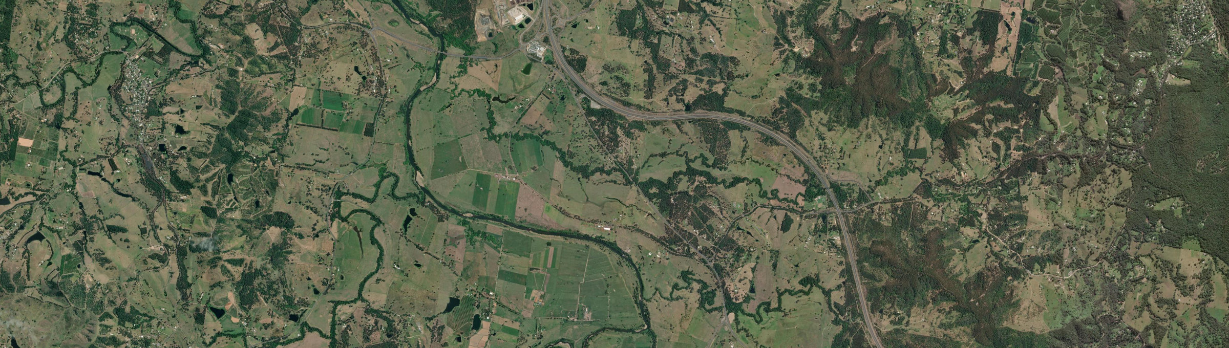 Aerial view of Coles Creek, QLD