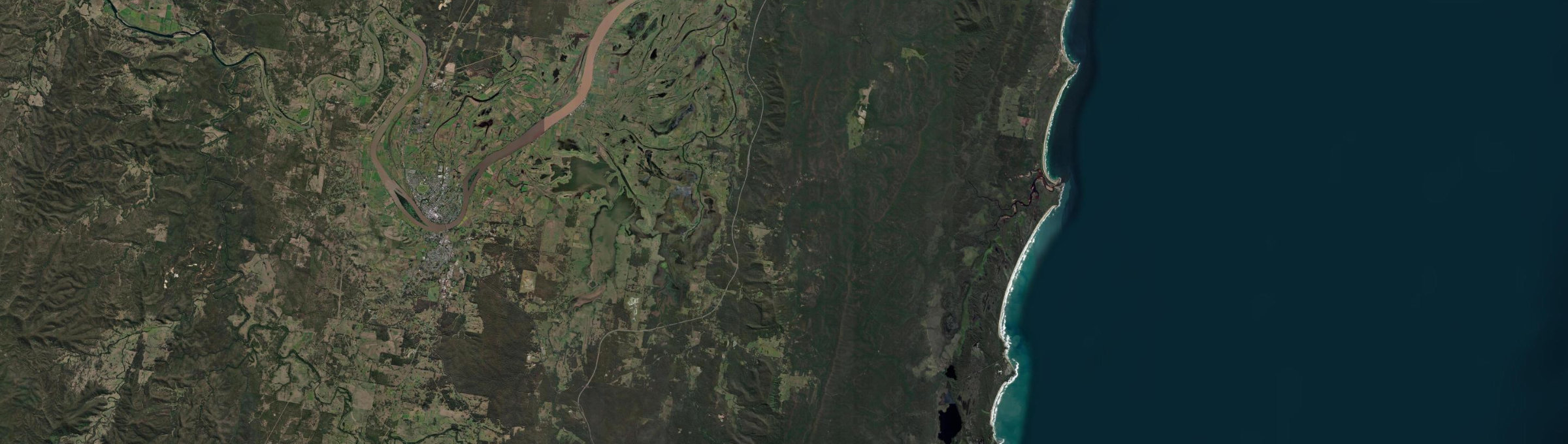 Aerial view of Pillar Valley, NSW