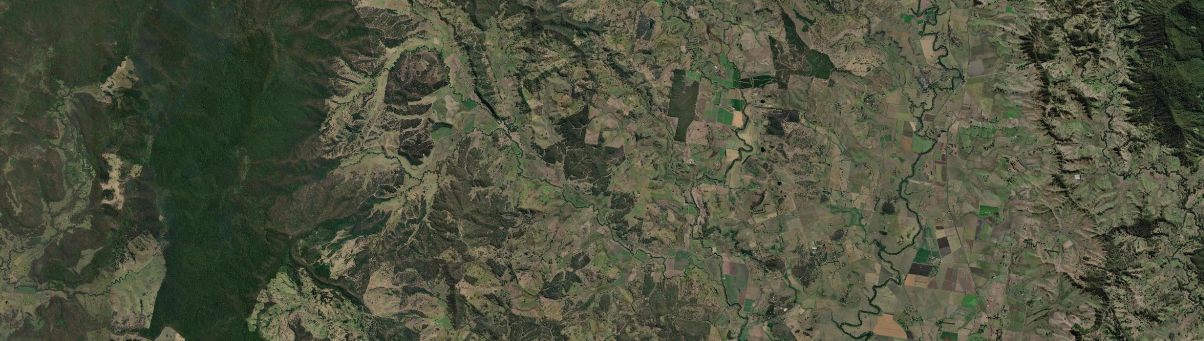 Aerial view of Doubtful Creek, NSW