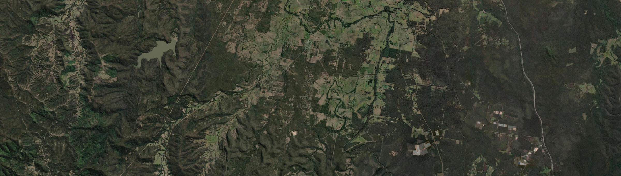 Aerial view of Coutts Crossing, NSW