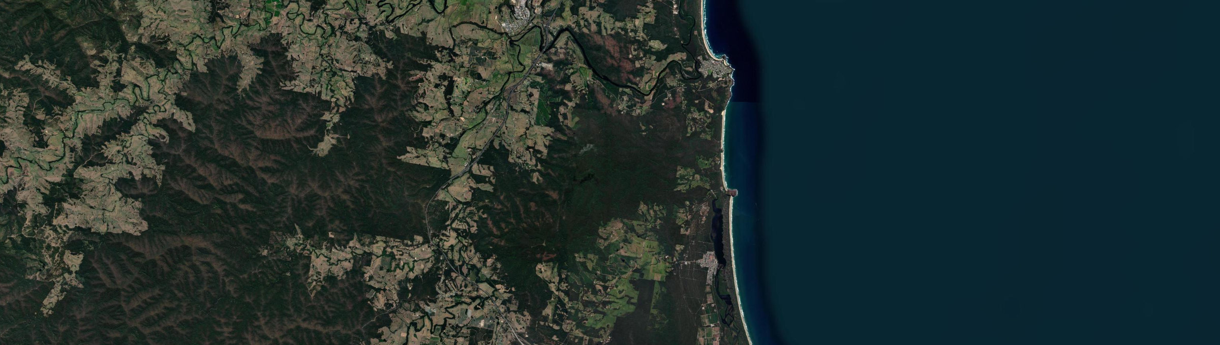 Aerial view of Way Way, NSW