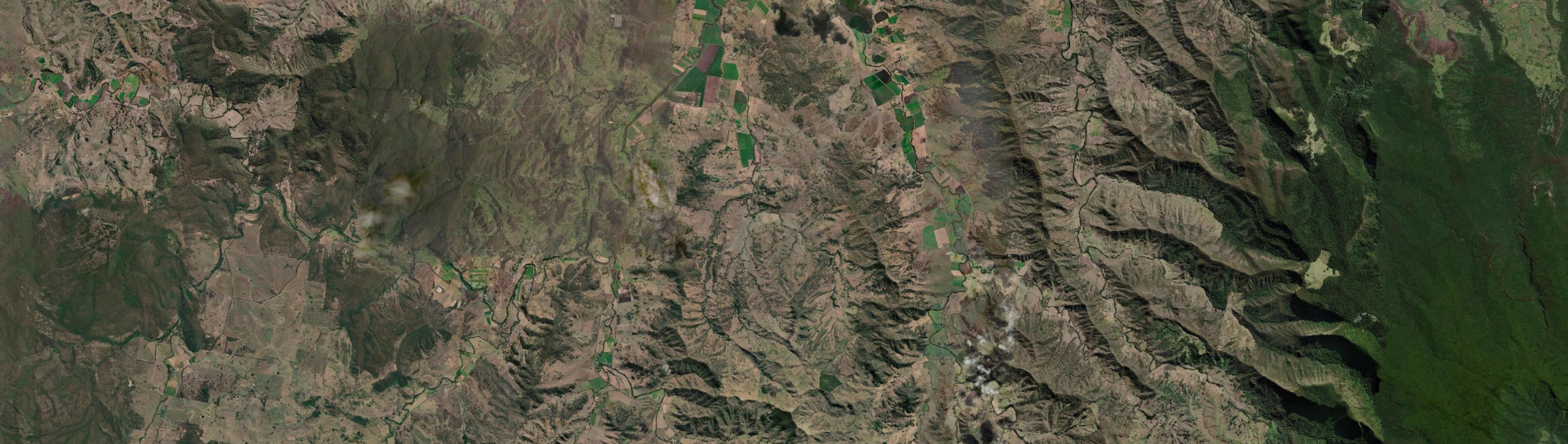 Aerial view of Oaky Creek, QLD