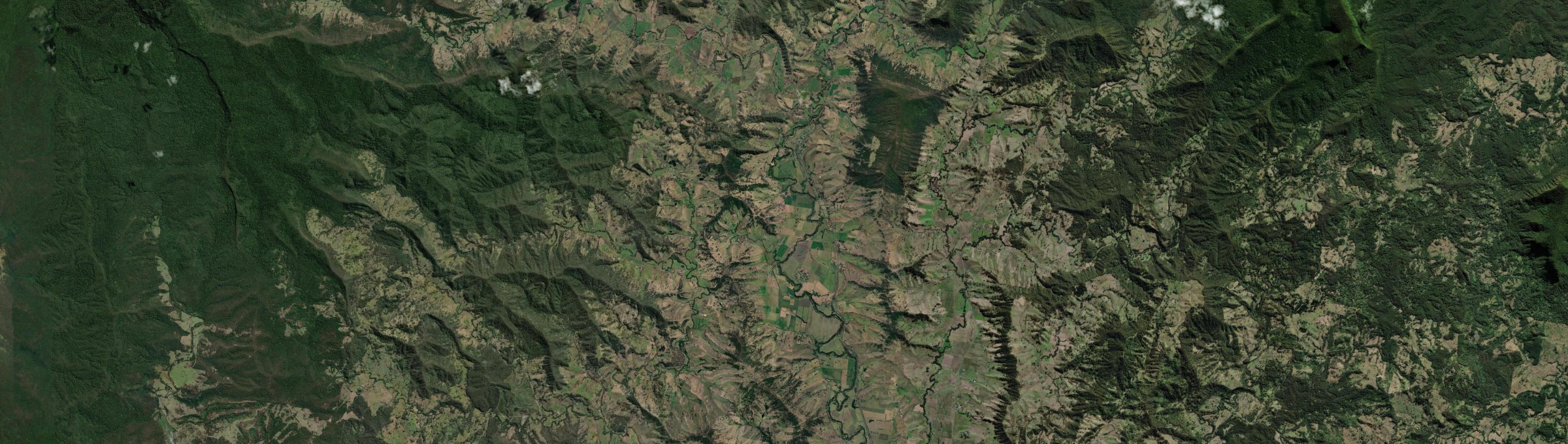 Aerial view of West Wiangaree, NSW