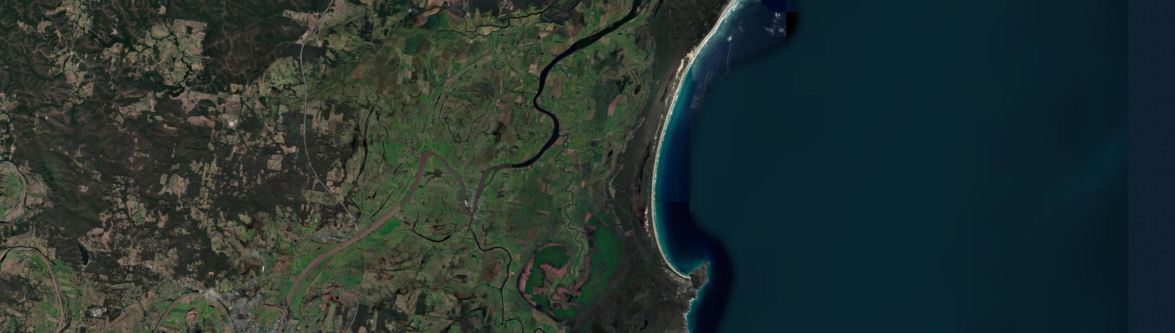 Aerial view of Kinchela, NSW