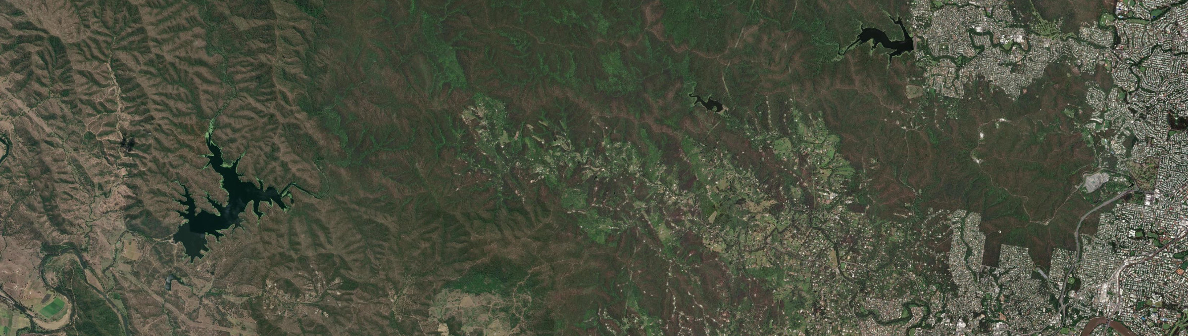 Aerial view of Upper Brookfield, QLD