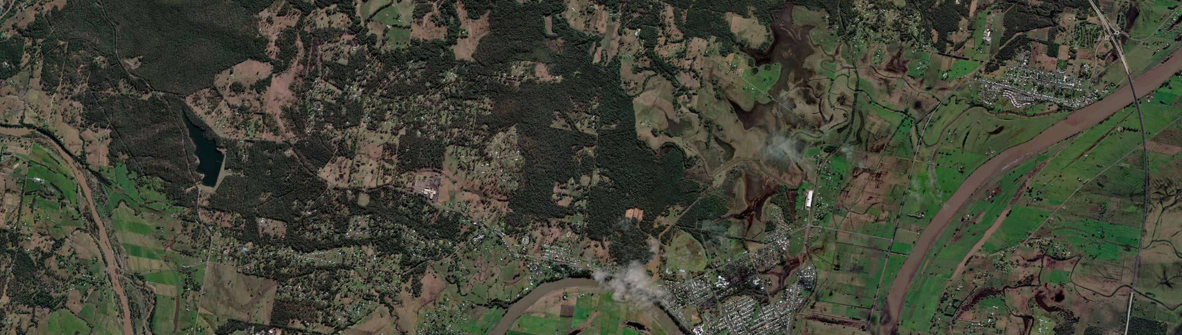 Aerial view of Greenhill (NSW), NSW