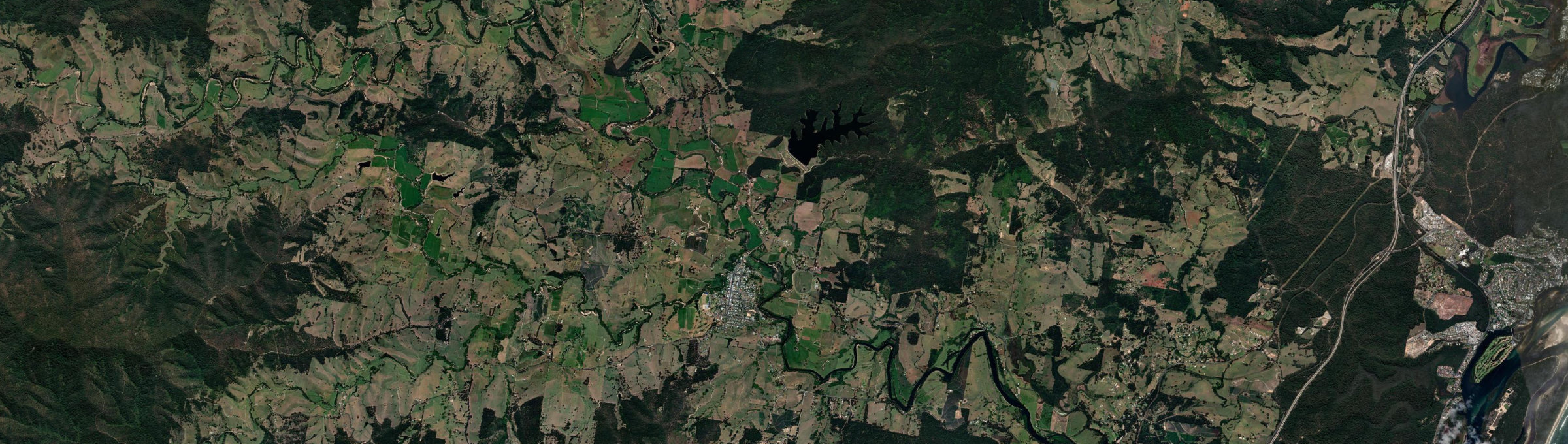 Aerial view of Bowraville, NSW