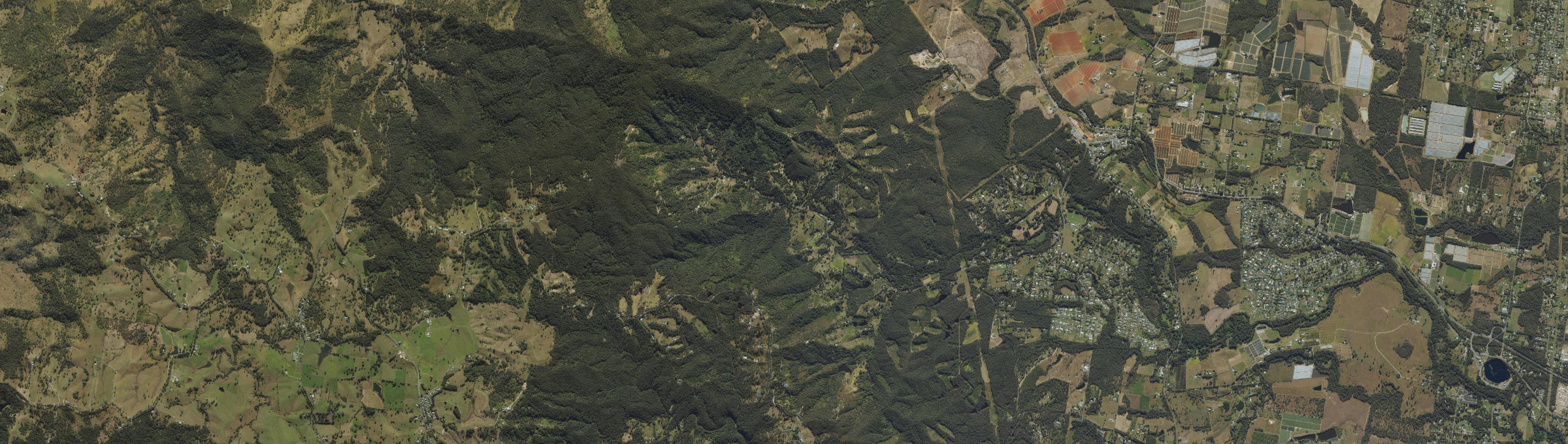 Aerial view of Wamuran Basin, QLD