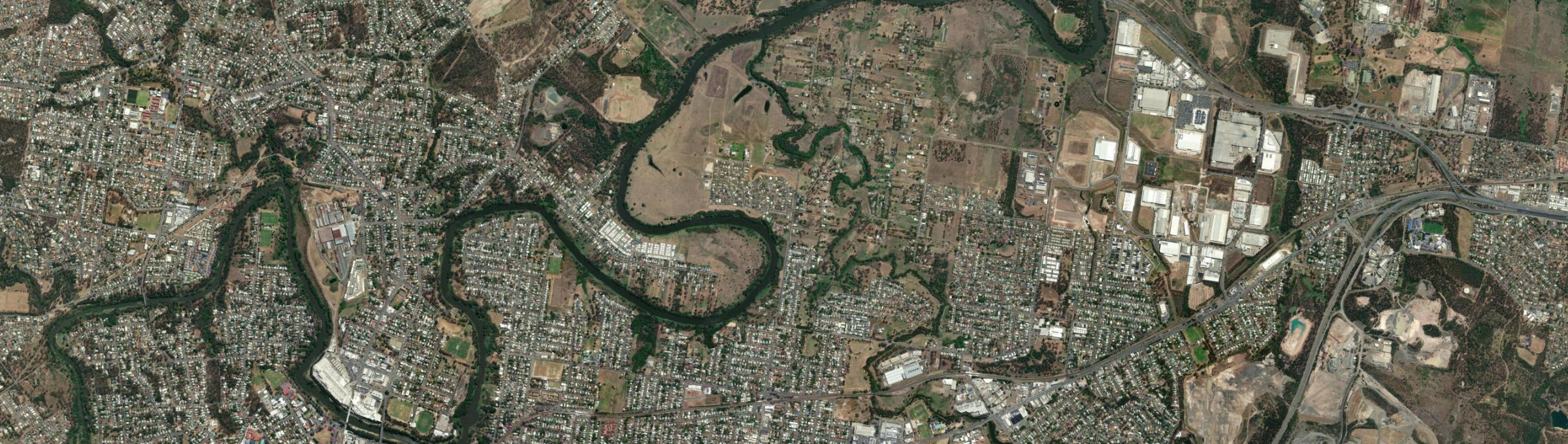 Aerial view of North Booval, QLD