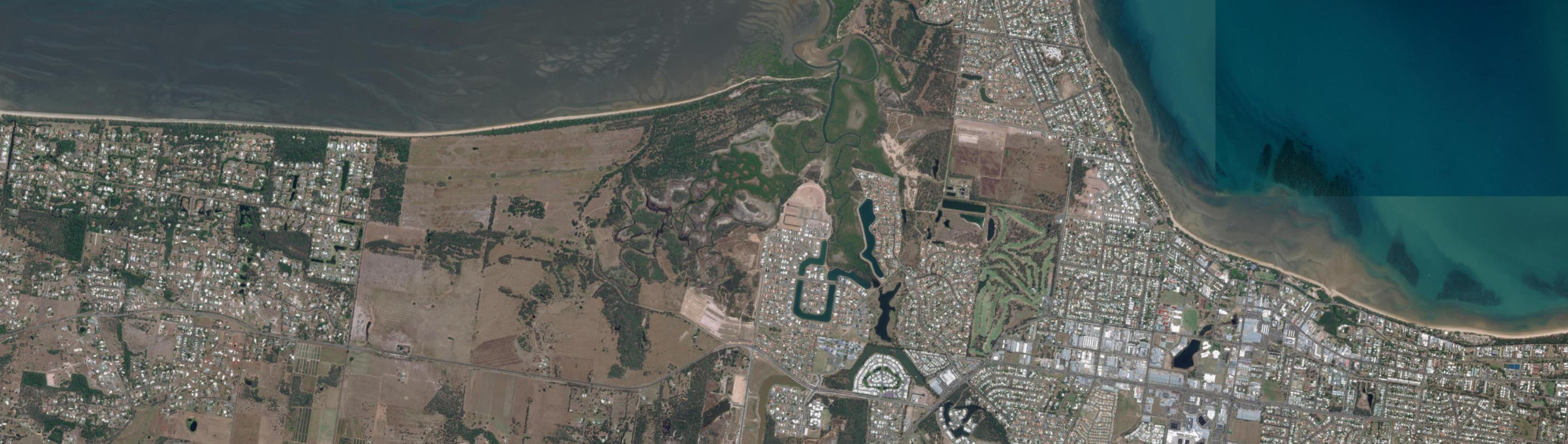 Aerial view of Eli Waters, QLD