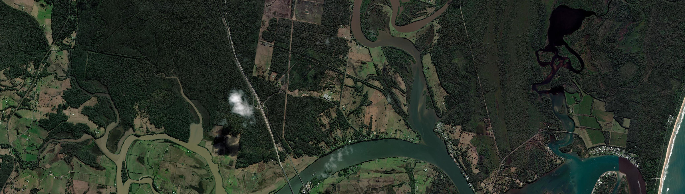 Aerial view of Blackmans Point, NSW
