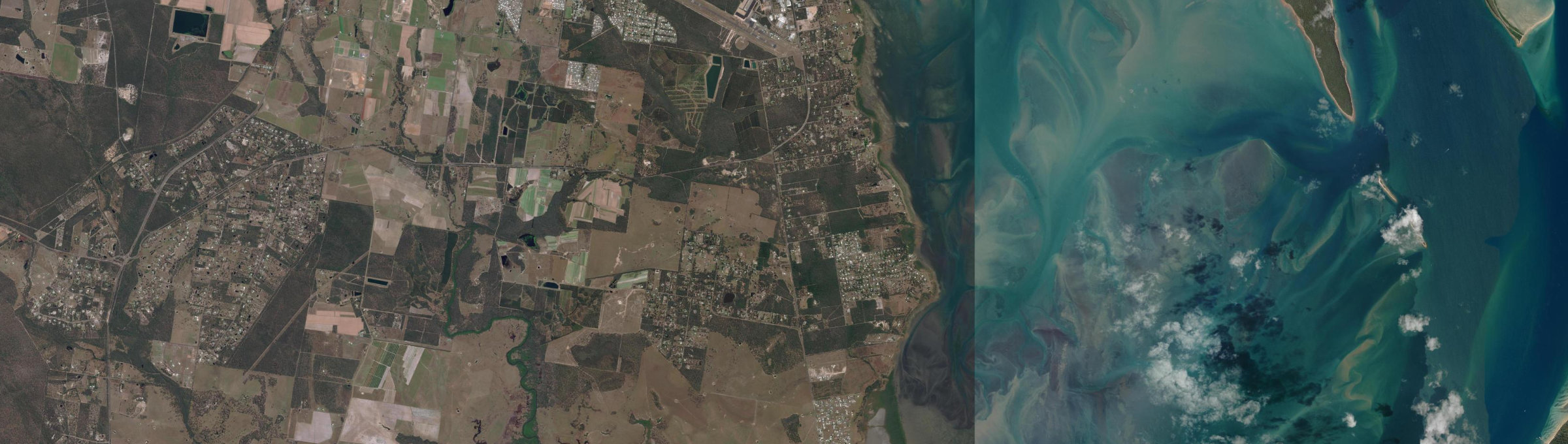 Aerial view of Booral (Qld), QLD