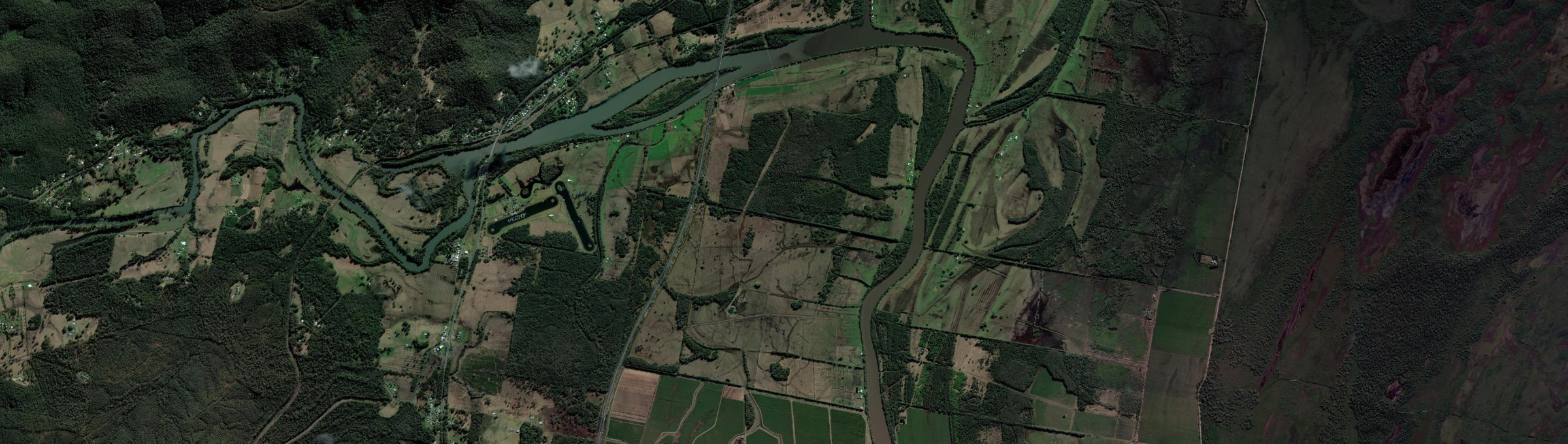 Aerial view of Hacks Ferry, NSW