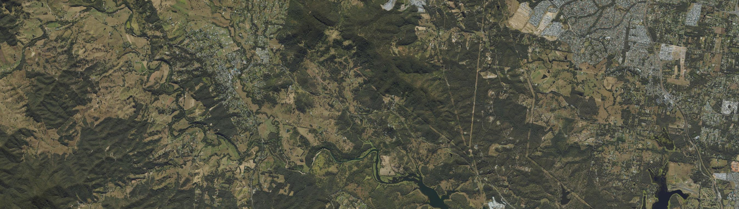 Aerial view of Rush Creek, QLD