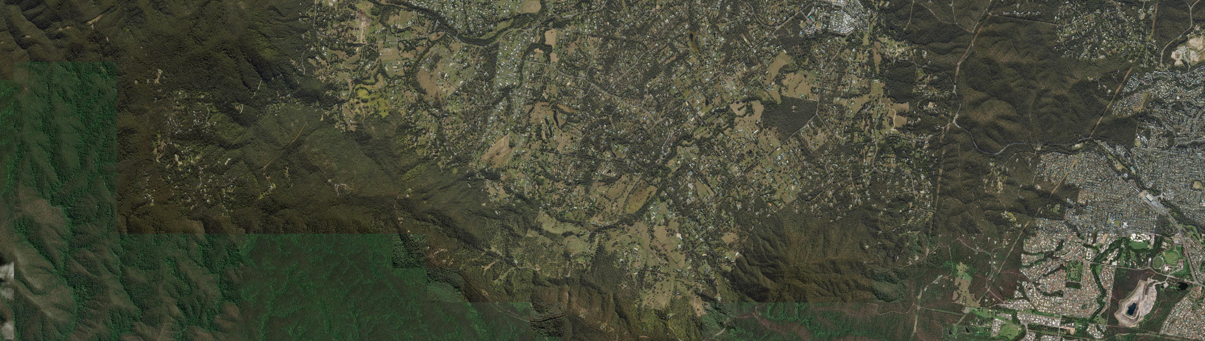 Aerial view of Wights Mountain, QLD