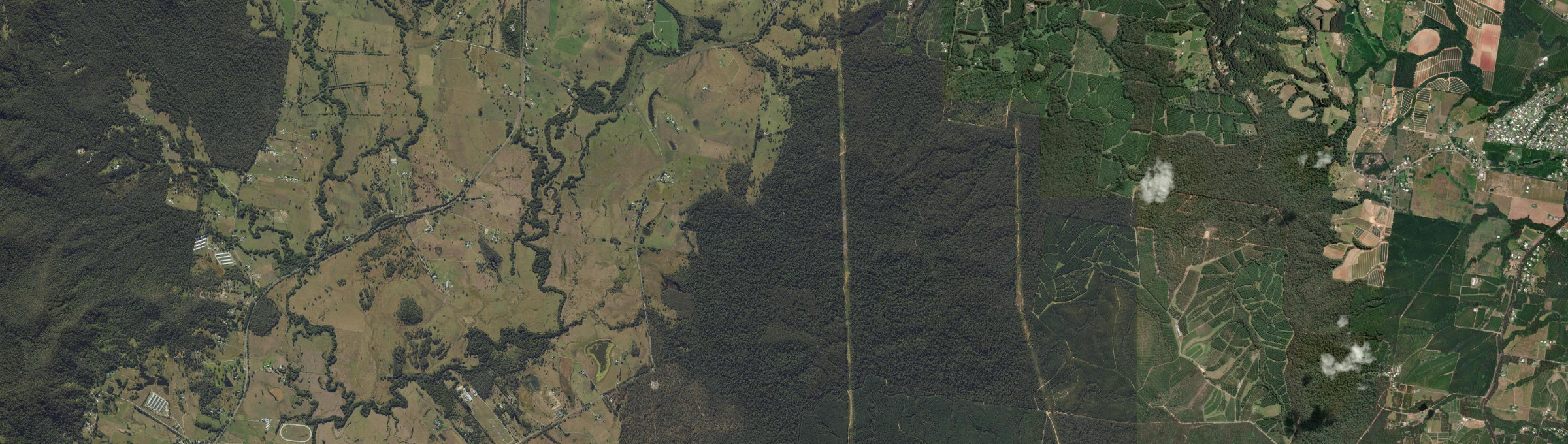 Aerial view of Commissioners Flat, QLD